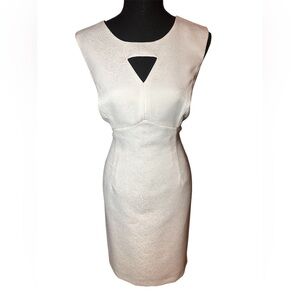 Kasper Ivory Cutout Midi Dress